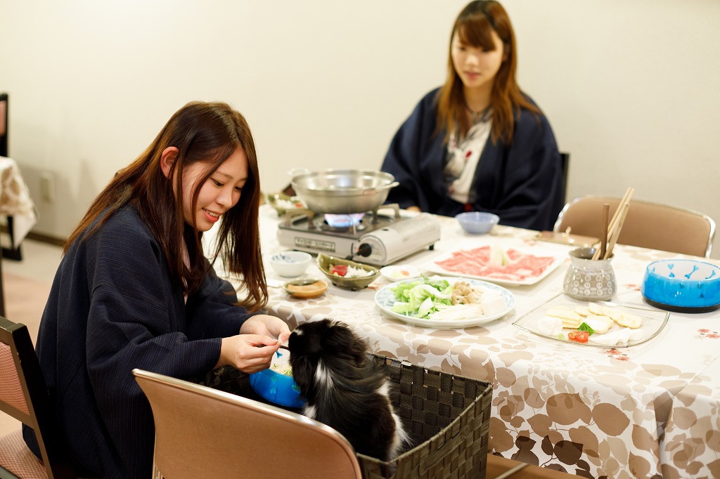 一緒に食事楽しいね♪