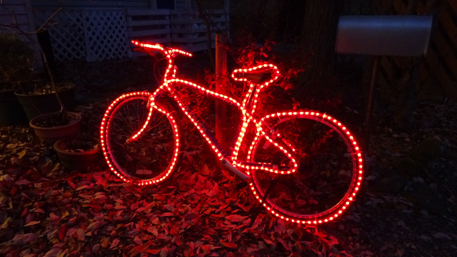 自転車のイルミネーション