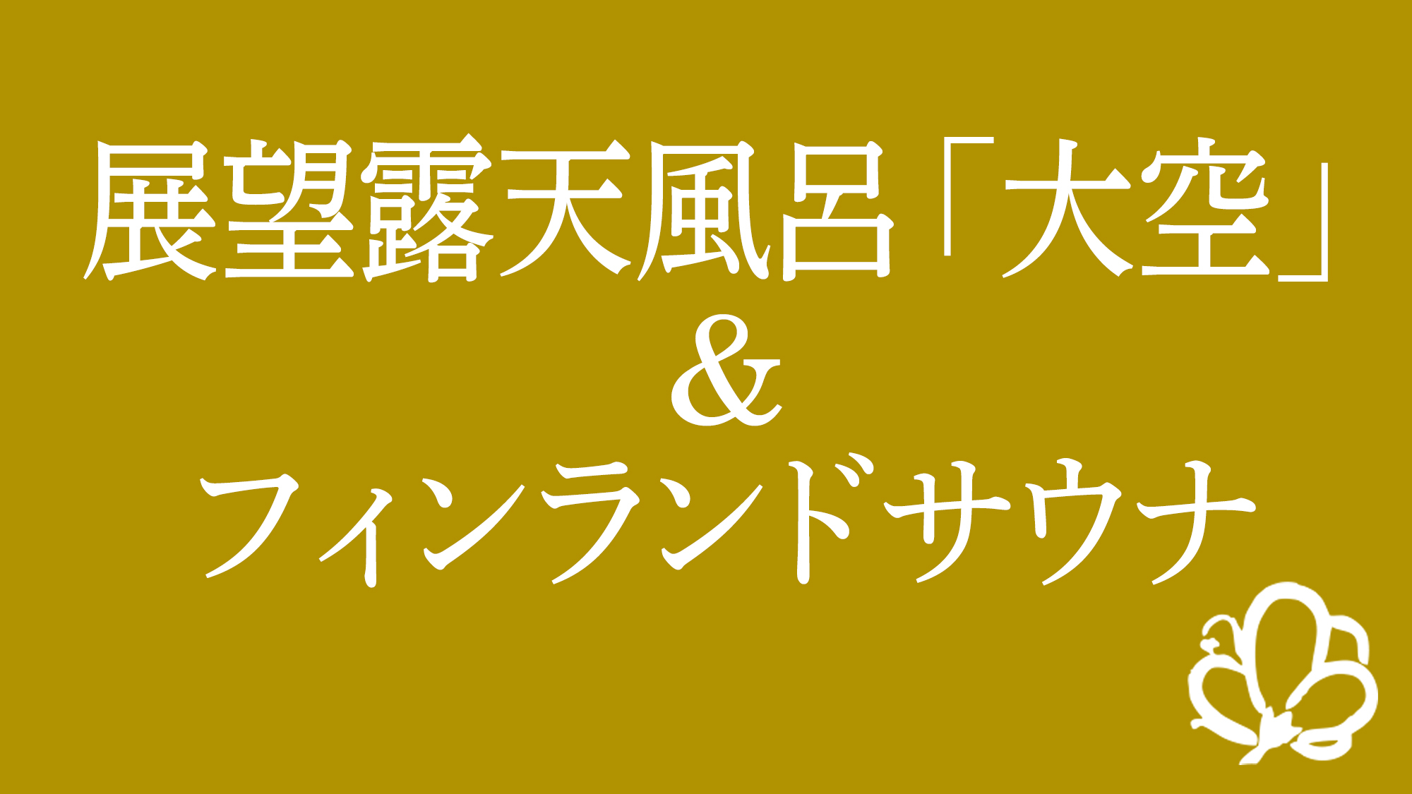 展望露天風呂「大空」&フィンランドサウナ