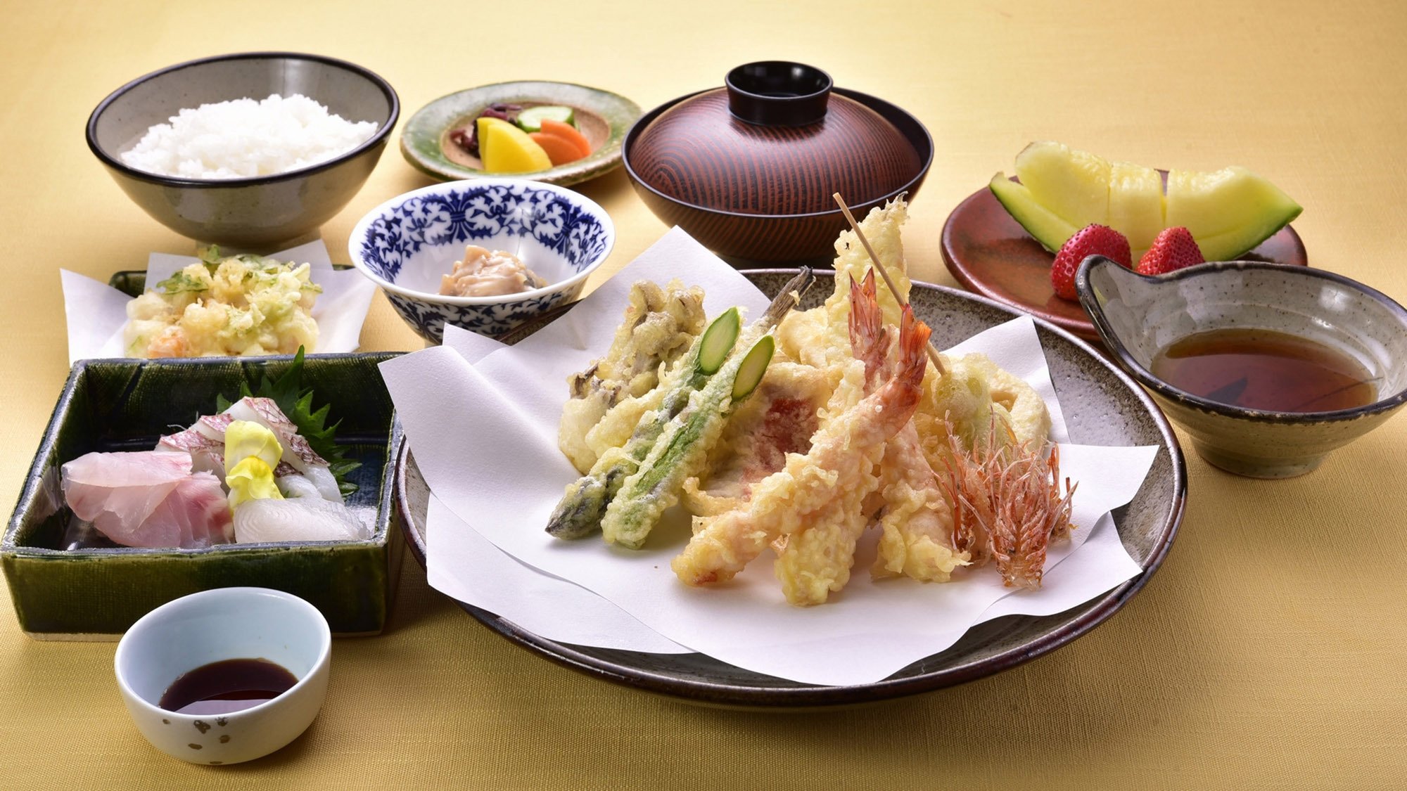 【夕食】田舎家天ぷらコース