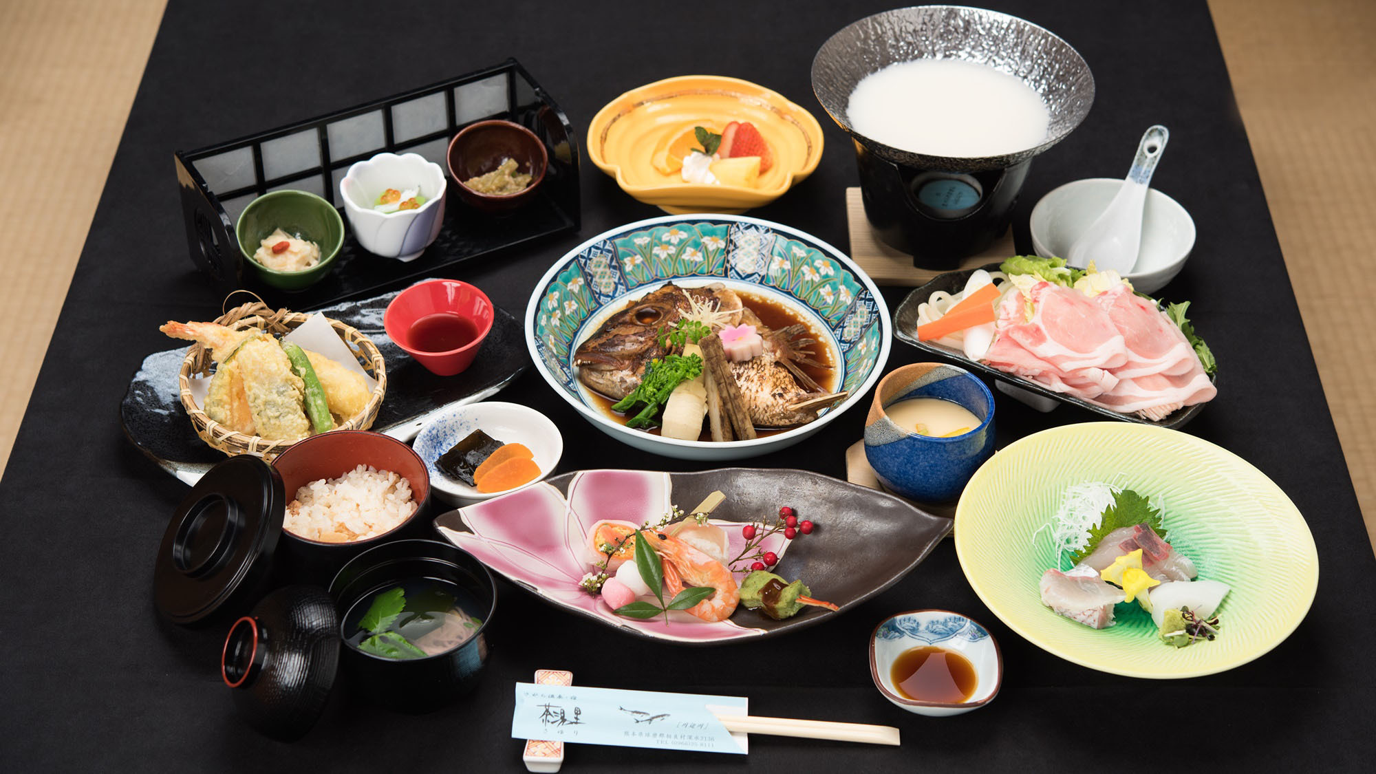 *【夕食会席一例】ボリューム満点！季節に合わせた会席をお楽しみください。