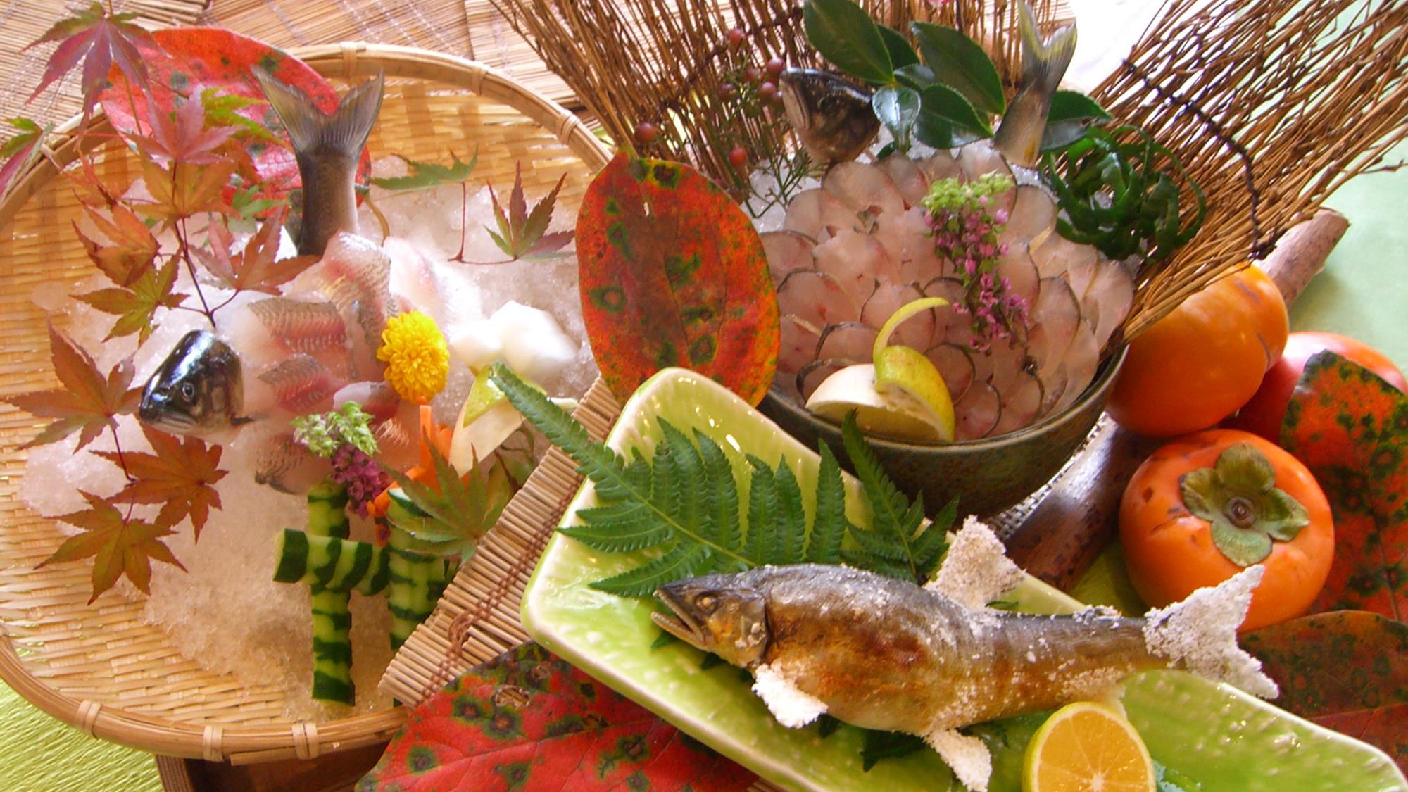【お料理】天然の鮎メニュー