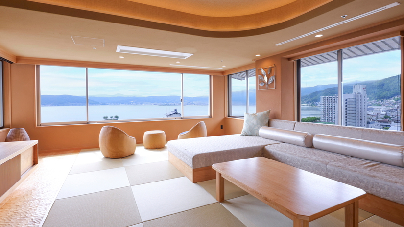 【吉祥・天祥】最上階・半露天風呂付スイート／105平米／〜5名