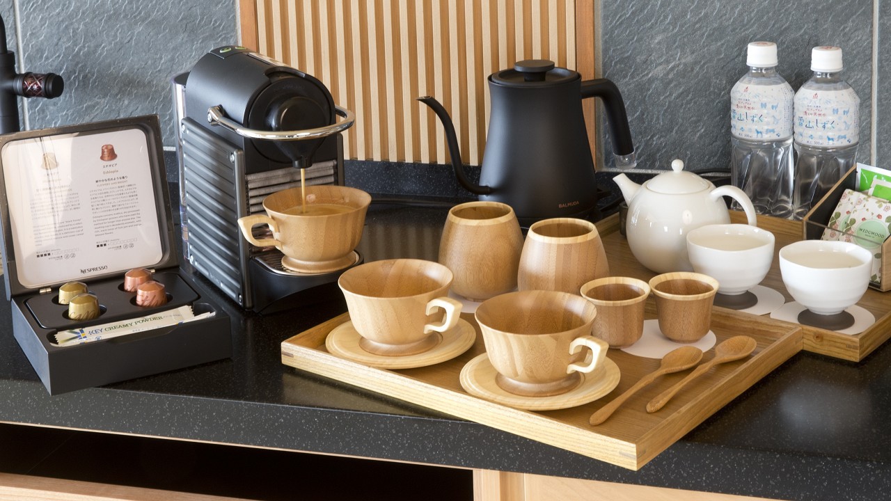 最上階・半露天風呂付スイートコーヒーメーカー等