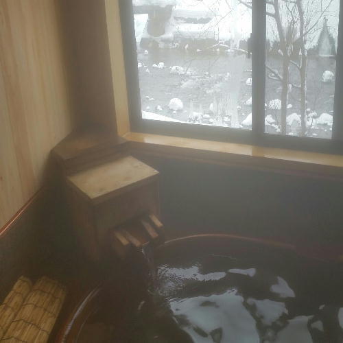 貸切風呂冬の風景