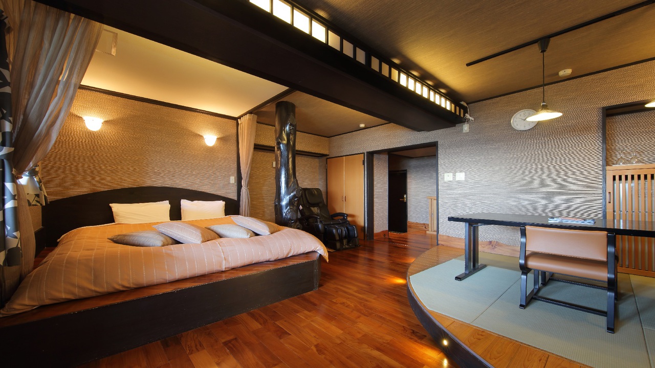 お部屋の一例【新渚感然zen】2010年デビューの和洋室風の露天風呂付客室です