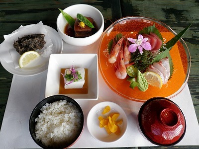 【夕食プラン】お刺身三点盛り合わせ定食