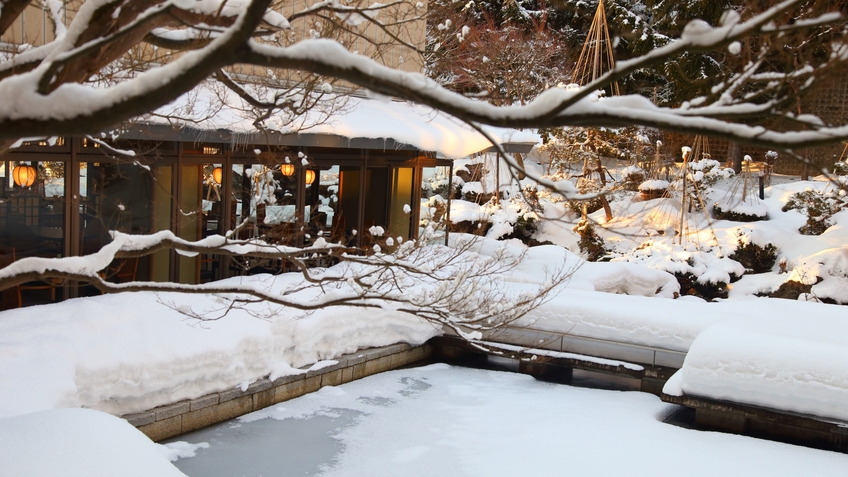 目の前に広がる雪景色をおたのしみください