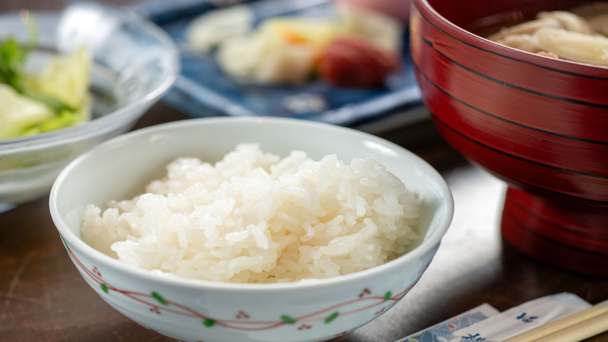 【朝食一例】 朝食ごはんは「つや姫」。 山形を代表するブランド米をご堪能ください