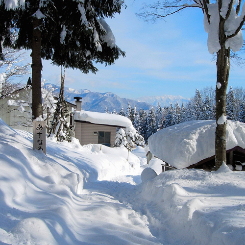 *【周辺】雪質が軽くサラサラとした黒姫高原の雪。スキーやスノボには最適です。