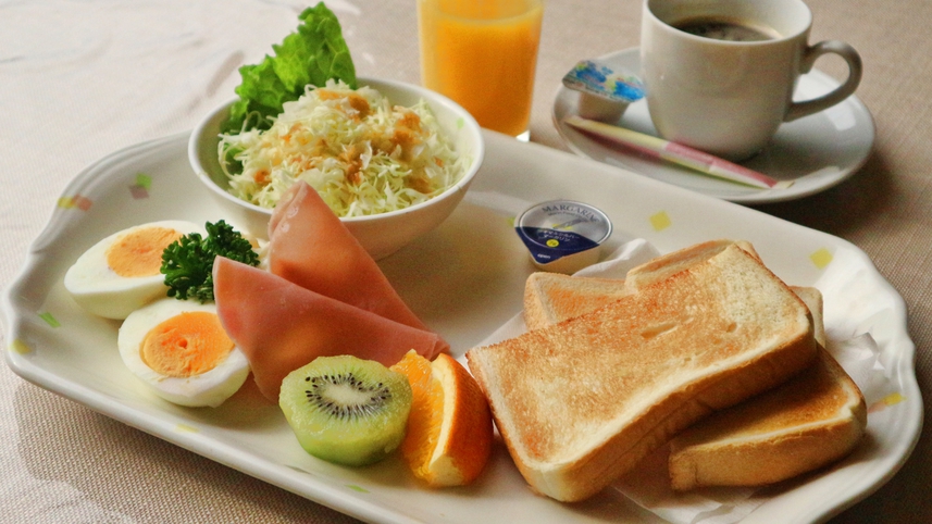 *【朝食一例：洋食】朝食は喫茶にてご用意いたします