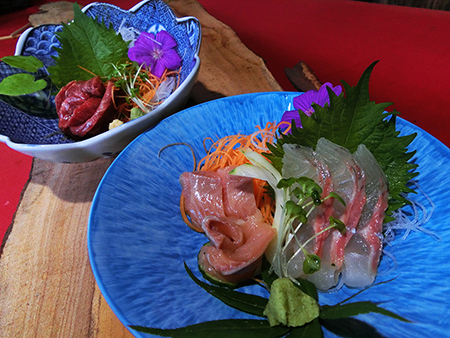 岩魚、シナノユキマスの盛り合わせ