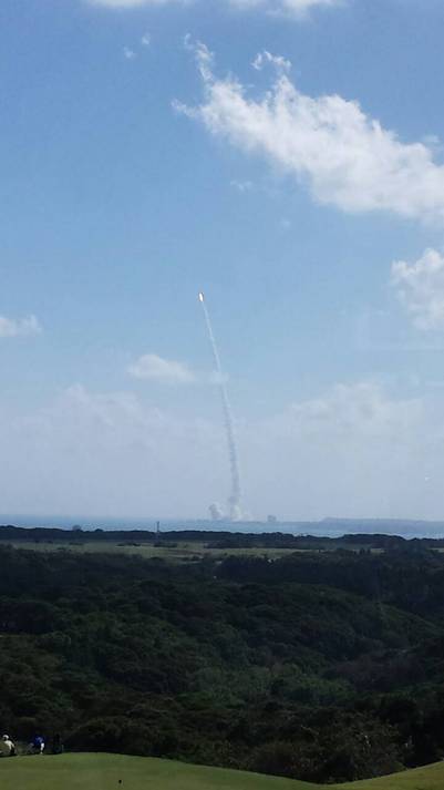 レストランから見えるロケット