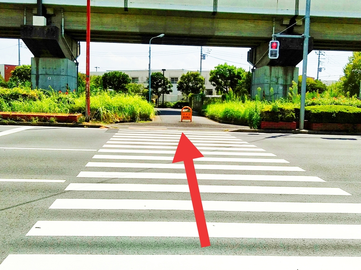 横断歩道を渡ります