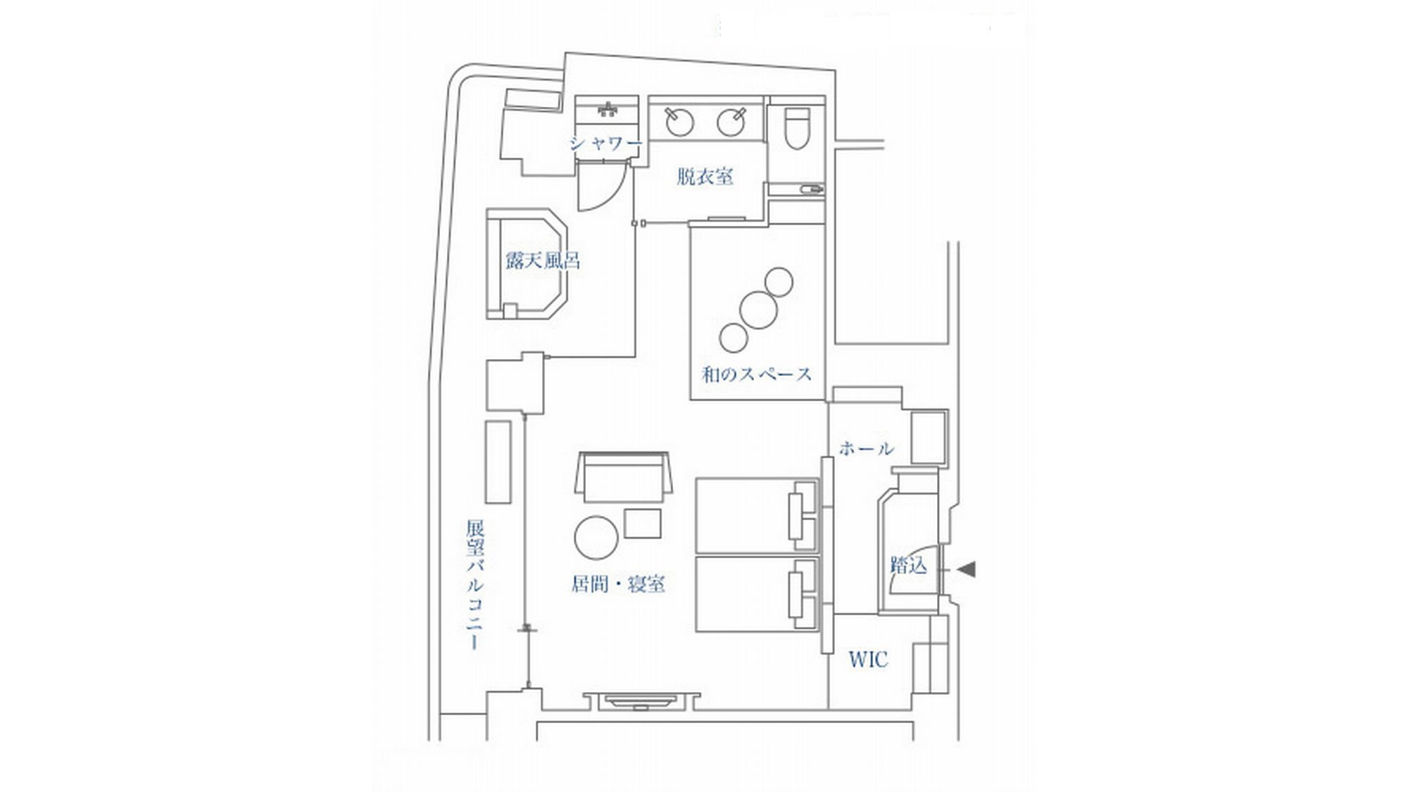 温泉掛流し露天風呂付絶景スイート『紬』