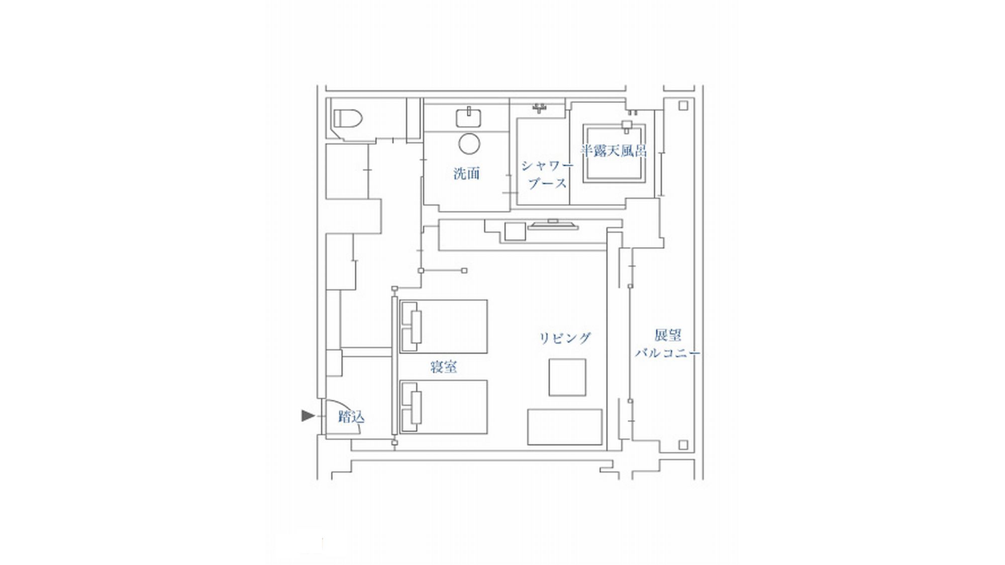 温泉掛流し半露天風呂付絶景スイート『海月・颯々』