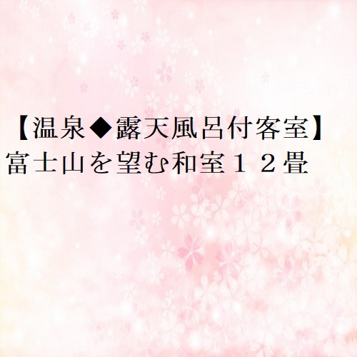 【温泉露天風呂付客室】富士山を望む和室１２畳