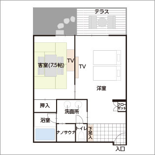 【和洋室】河口湖眺望和室7.5畳＋ＴＷ【ミストサウナ付】