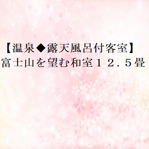 【温泉露天風呂付客室】富士山を望む和室１２.５畳