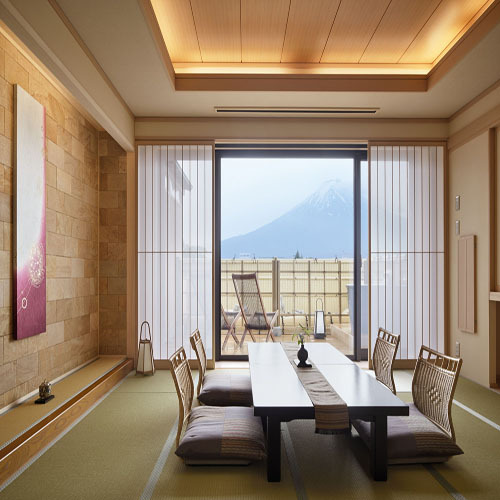 客室本間【温泉露天風呂付客室】富士山を望む和室１２.５畳