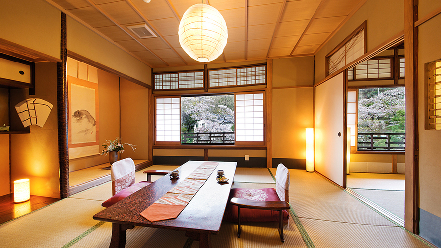 【桜の間-SAKURA-】『たおやかな時』を刻む、一番人気の“;庭園側客室”;