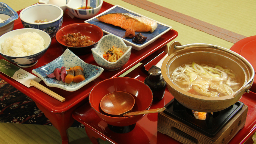 【朝食一例】あきたこまちを美味しく食べる朝食