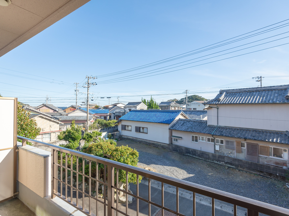 和室四人部屋バルコニーからの眺め