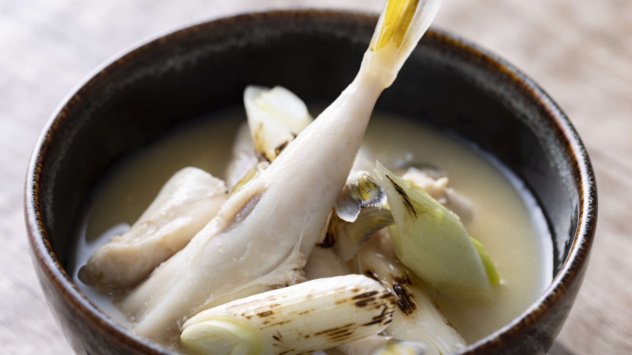 【朝食】関門名物「河豚」のお味噌汁