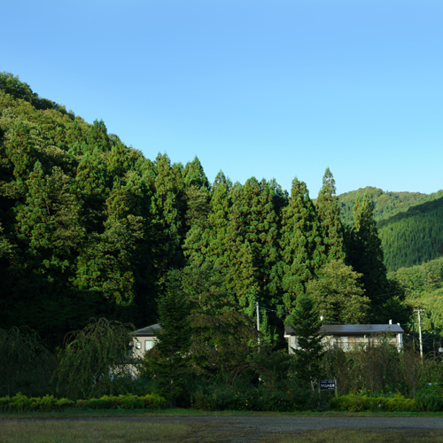 *当館周辺の風景／山々に囲まれ緑がいっぱい♪