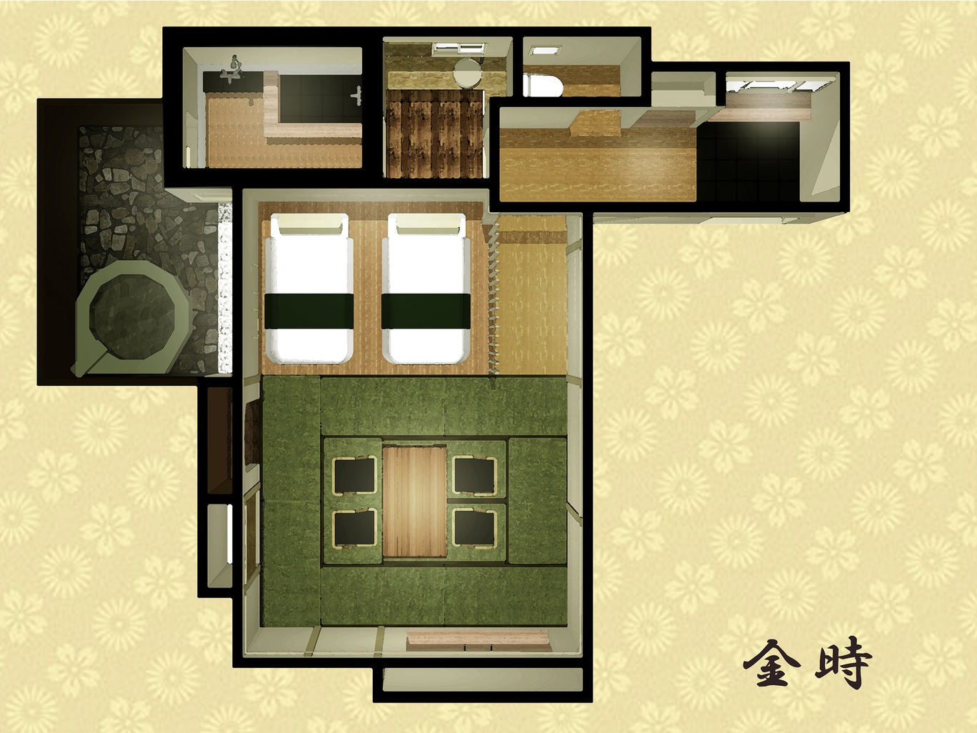 『金時』客室間取りイメージ