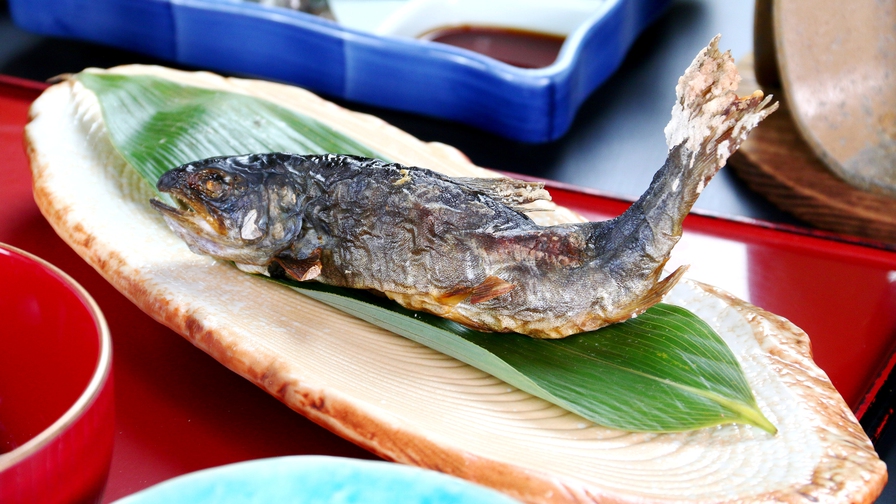 【食事】夕食。豊富にとれる山菜やきのこなど、旬の山の幸を生かした美味しい料理でおもてなし。 
