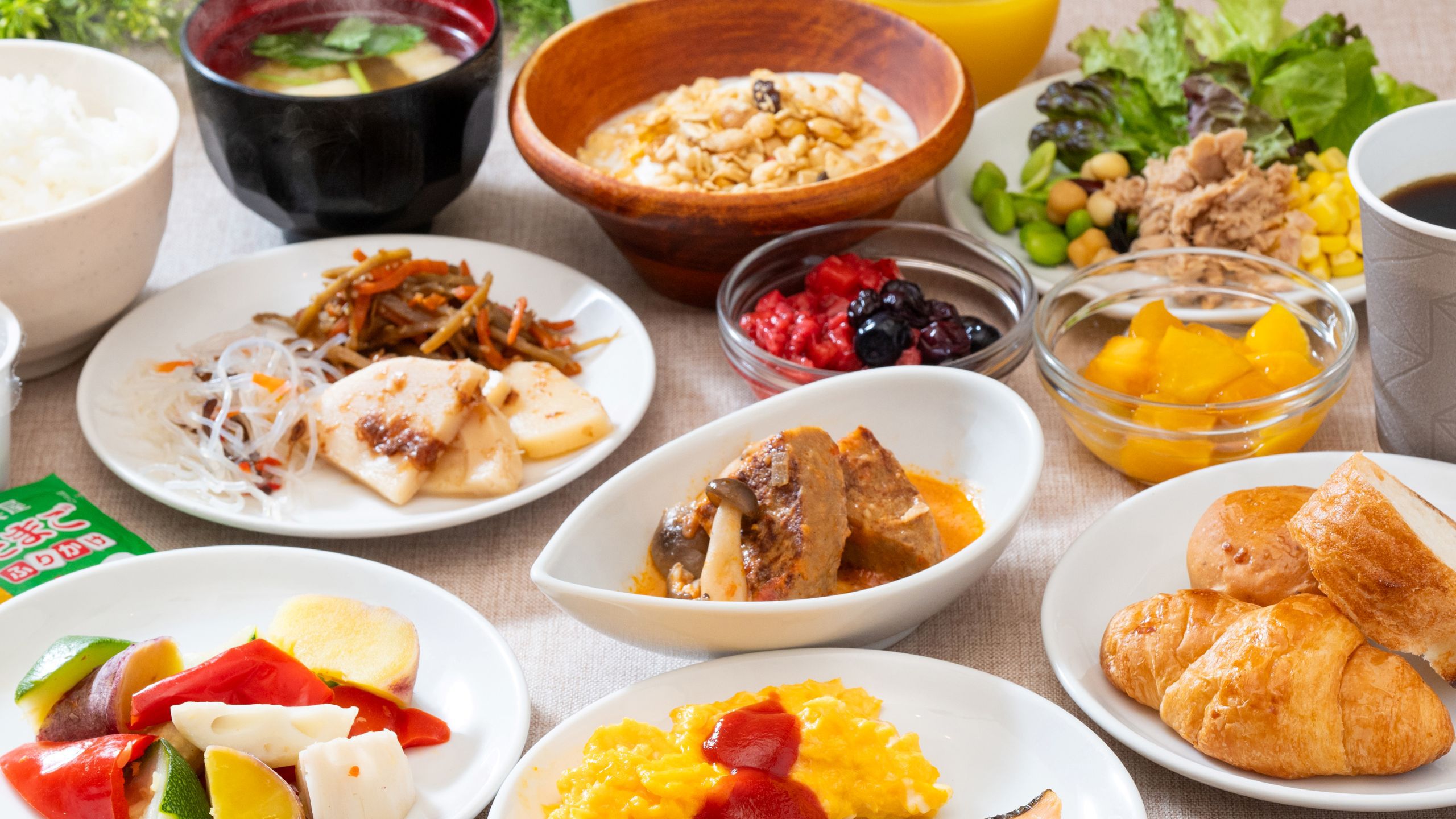 【朝食付き】和洋16種類のビュッフェ