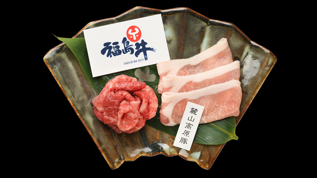 福島牛と麓山高原豚のしゃぶしゃぶ福島お膳