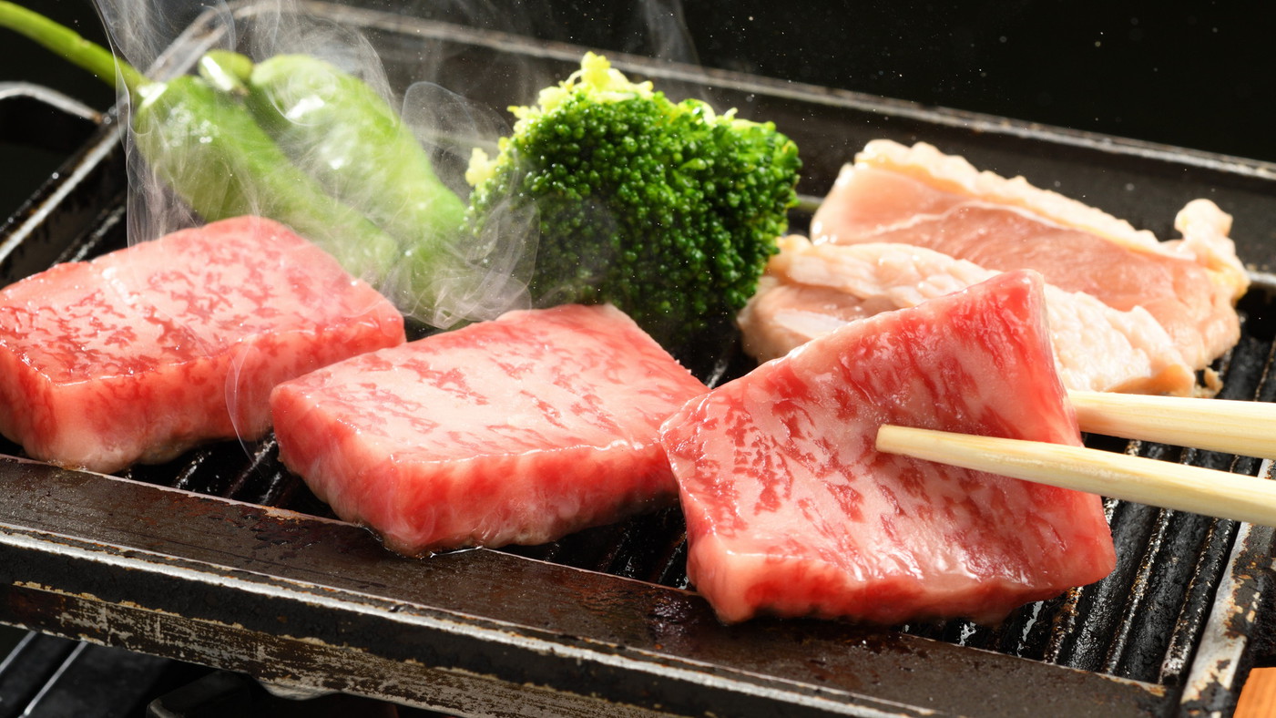 福島牛と川俣しゃもグリル焼(彩の膳)(2025年6月〜9月)