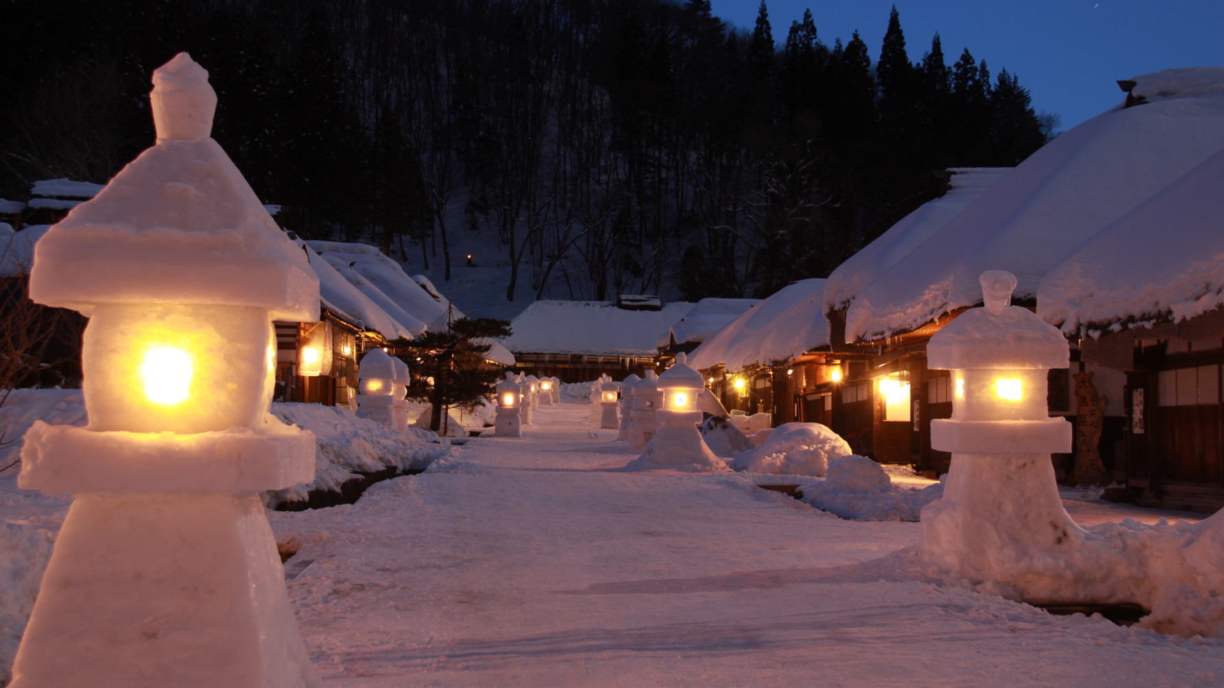 大内宿（雪まつり）