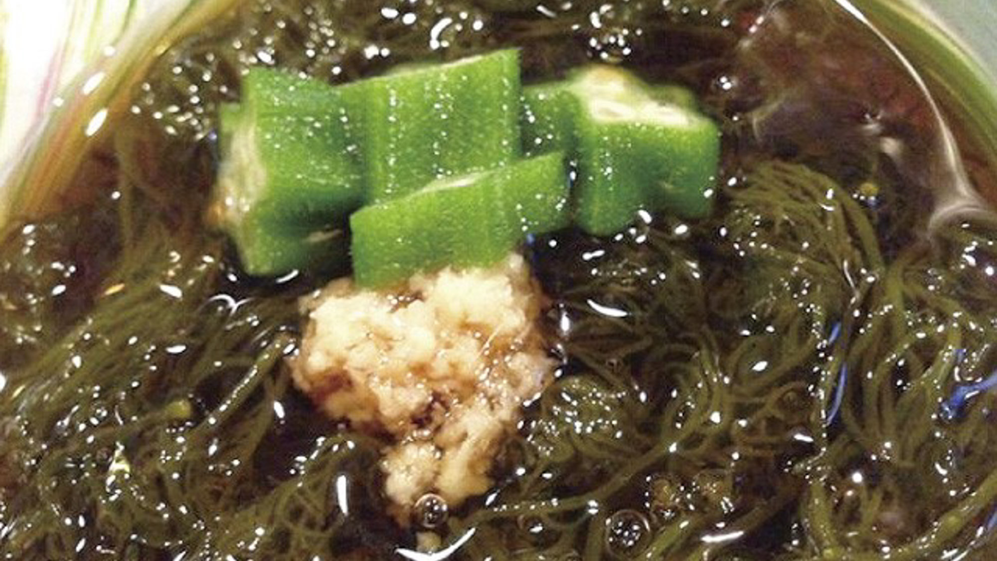 *朝食一例/6〜8月限定白神から直送モズク