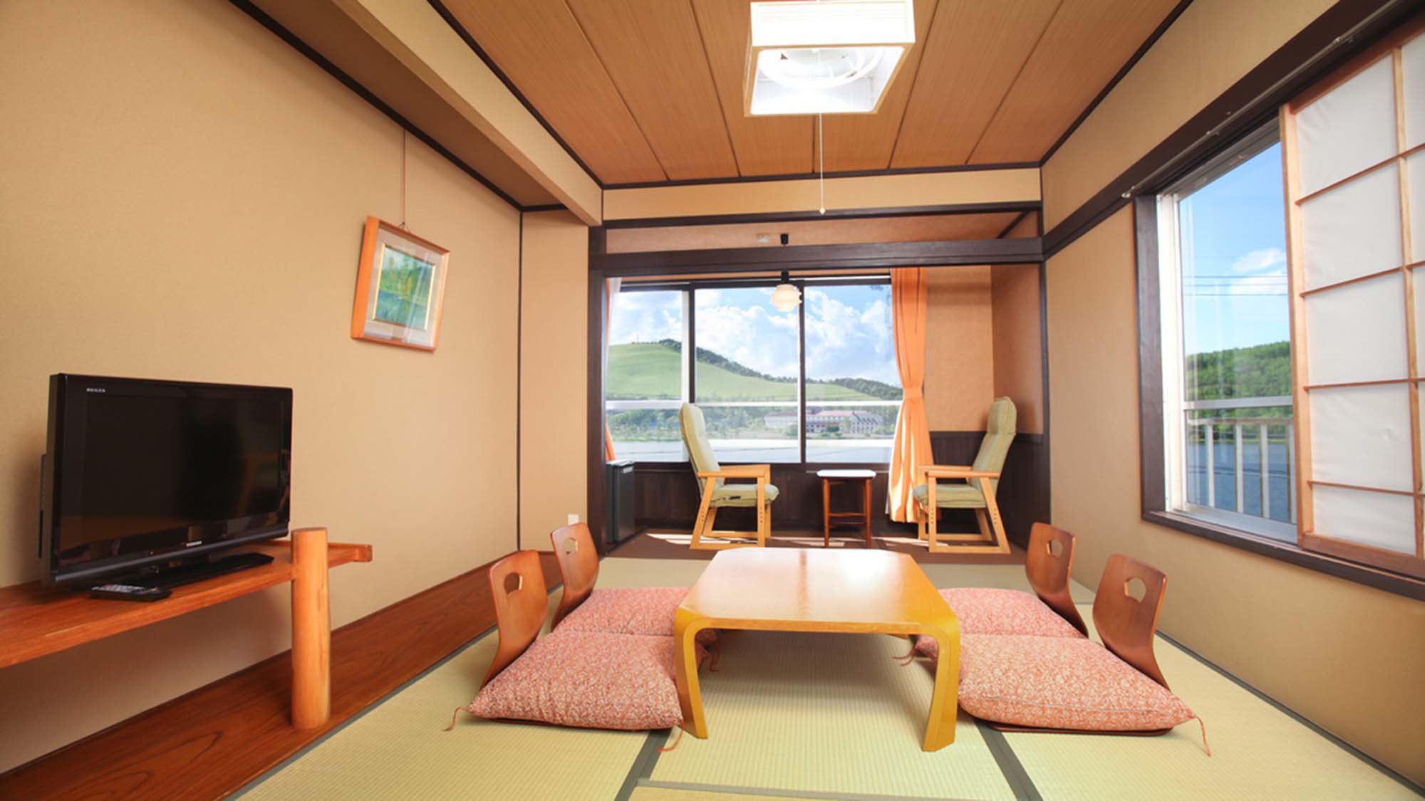 ・白樺湖ビュー見晴らしの良い部屋バストイレ付【本館和室206.306】