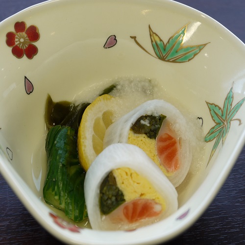 サーモン菜の花水晶巻