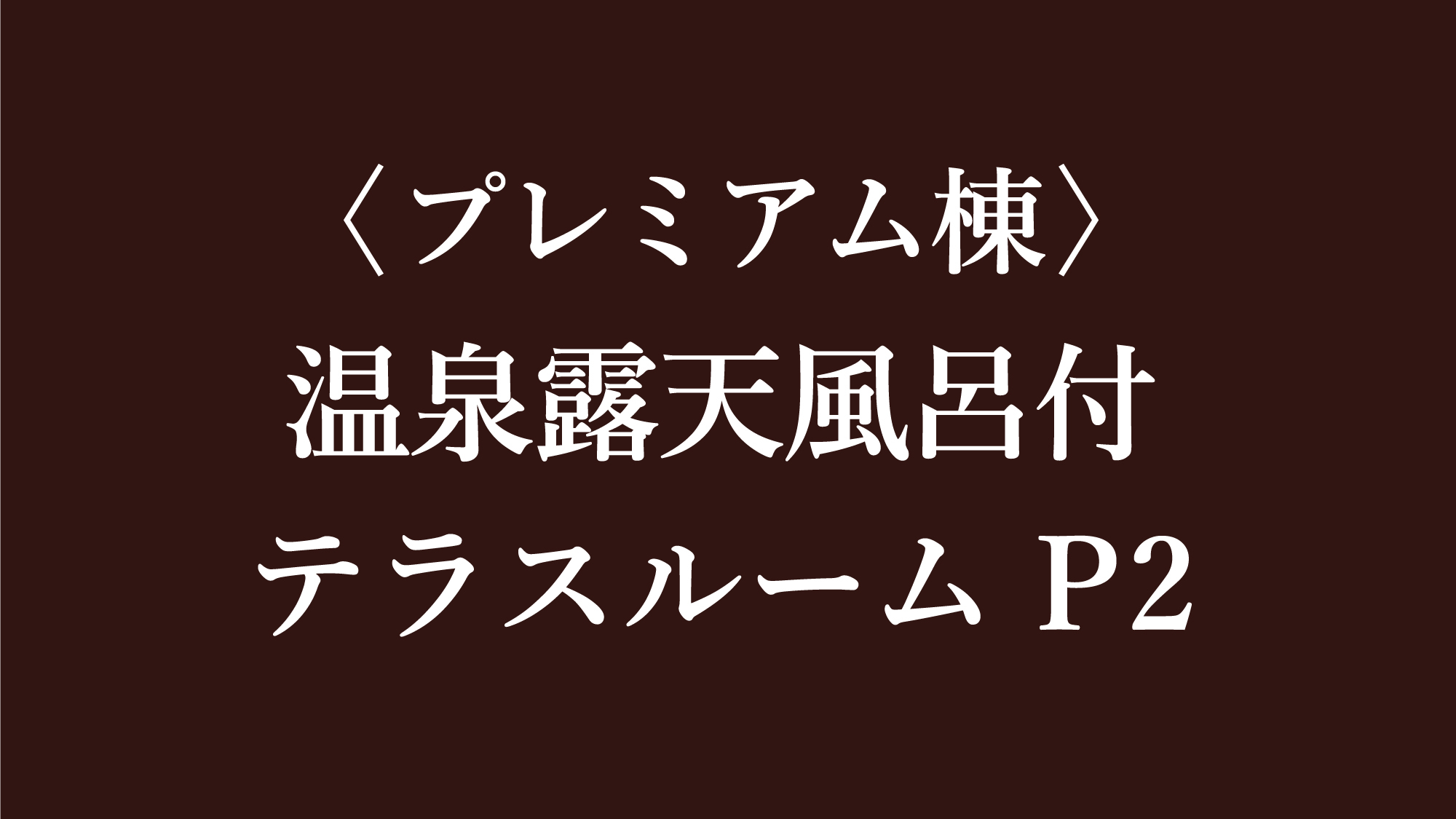 〈プレミアム棟〉温泉露天風呂付 テラスルーム P2（野尻湖側）