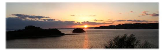 黒島に沈む夕日