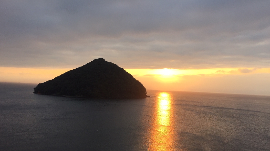 湯の島の夕日