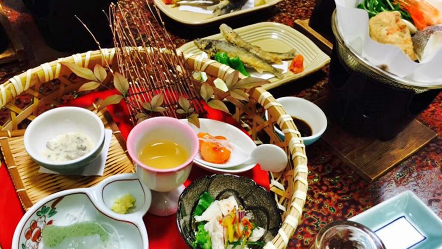 *【夕食一例】春は山菜、夏〜秋は鮎、冬は鍋。茨城は知る人ぞ知る、食の宝庫です。