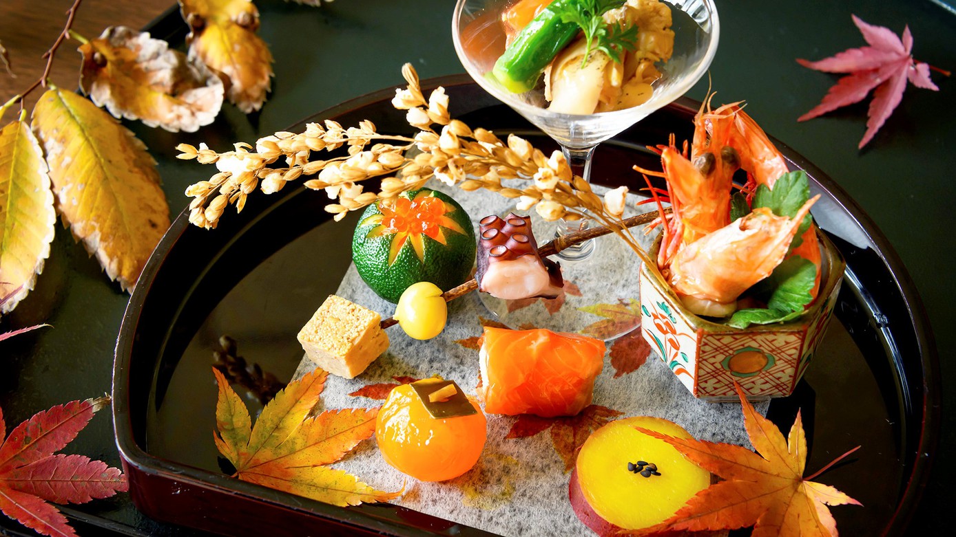 【料理イメージ】紅葉を添えて秋らしく