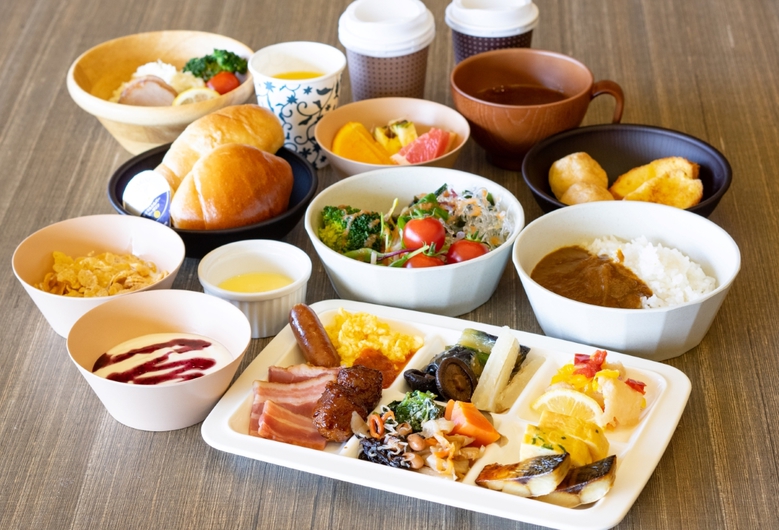 【朝食】阿蘇パノラマバイキング料理一例