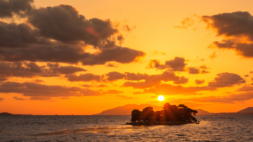 宍道湖夕日