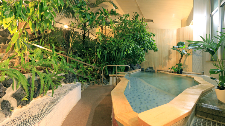 2017年2月リニューアル♪当館名物！ジャングル風呂もともと植物園だった場所を改築した天然温泉です