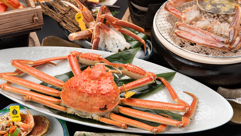 【冬限定・越前蟹】蟹三昧会席はフルコースを楽しめます。