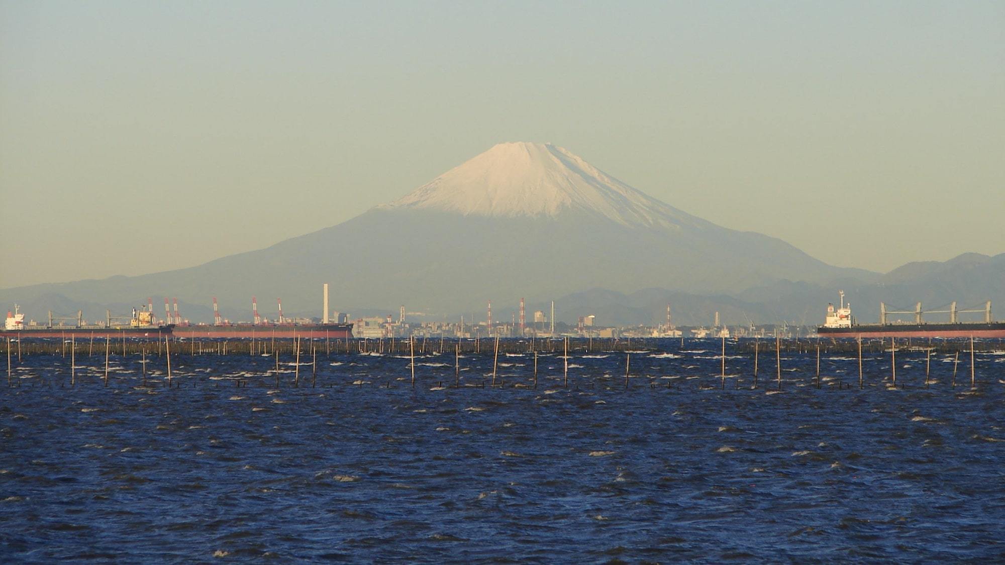 冬のお天気が良い日はこんな富士山が見られます♪