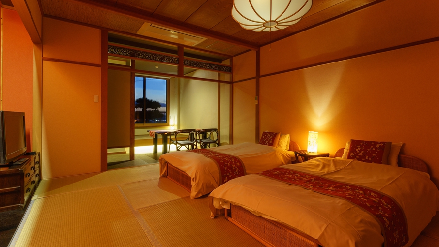 *【びわこなないろあけぼの】和室10畳・オレンジの鮮やかな夕日色をイメージしたお部屋です