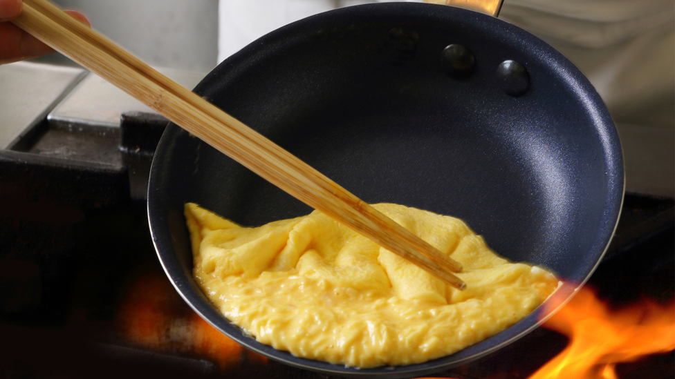 〇朝食ビュッフェシェフがオーダーで作る卵料理